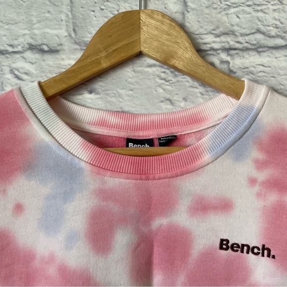 BENCH Pullover Crew Neck Ribbed Sweater Tie Dye Size Small - Picture 2 of 10
